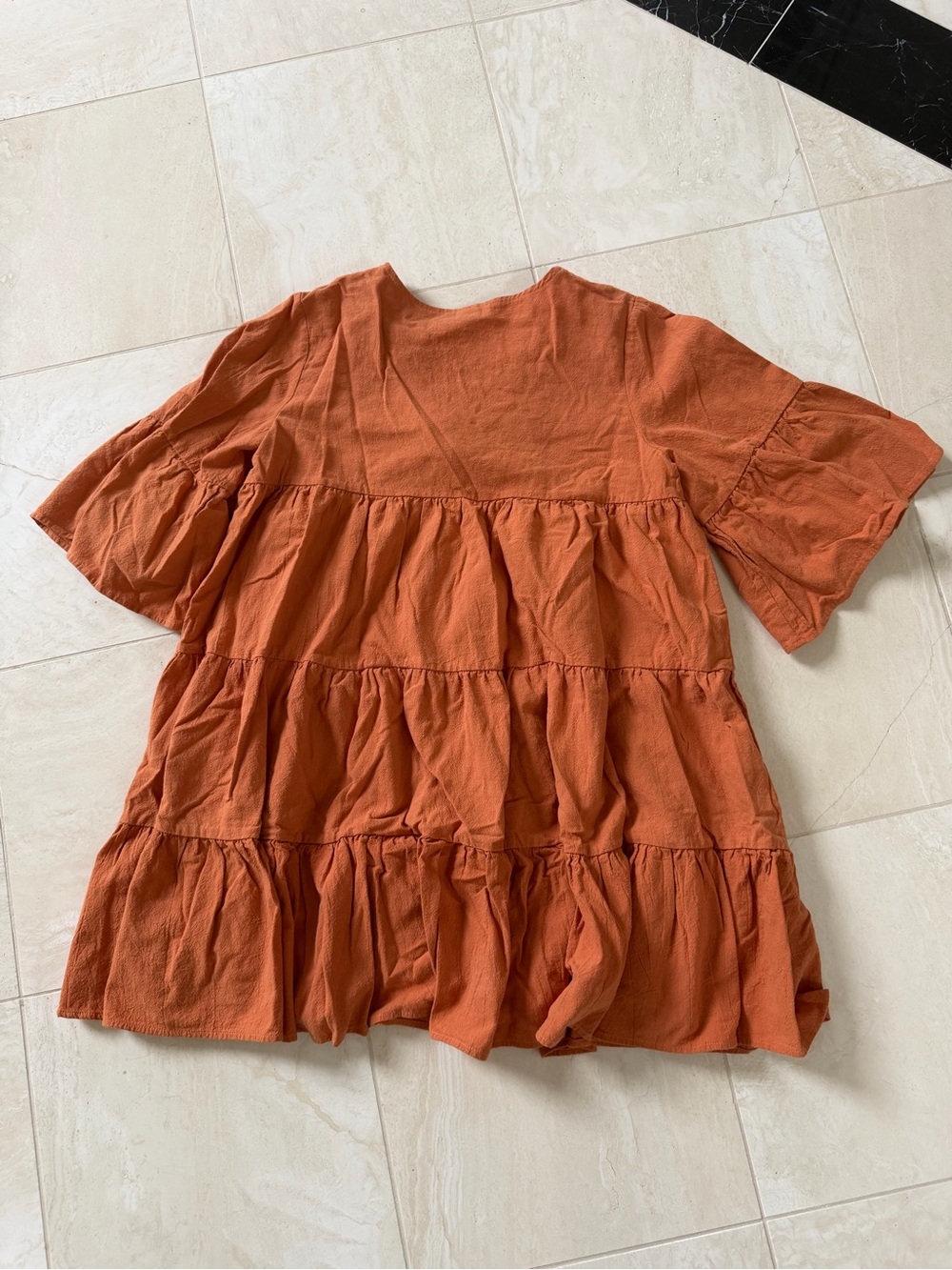 SHEIN Tiered V-Neck Mini Dress, Size S - Picture 3 of 4